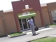 Cute BBW gets IR fucked in a gym