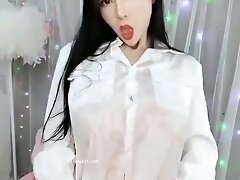 Beautiful Asian Babe Playing On Camera